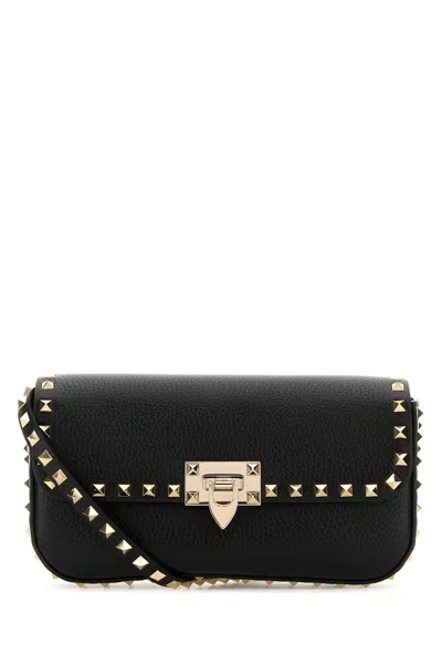 Valentino Garavani Rockstud Crossbody Bag In Black