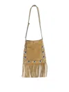 Valentino Nellcote Fringe Studded Suede Crossbody Bag In Brown