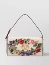 Valentino Vain Soft Beads Embroidered Linen Shoulder Bag