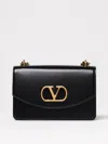 Valentino Garavani Garavani Vain Shoulder Bag In Shiny Calfskin Woman Black Uni In Black