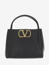 Valentino All Time Medium Textured-leather Shoulder Bag In Black