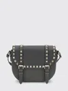Valentino Rockstud Small Messenger Shoulder Bag In Black