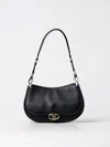 Valentino Ohval Small Shoulder Bag In Black