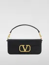 Valentino Brass Plated Calfskin Shoulder Bag In Black