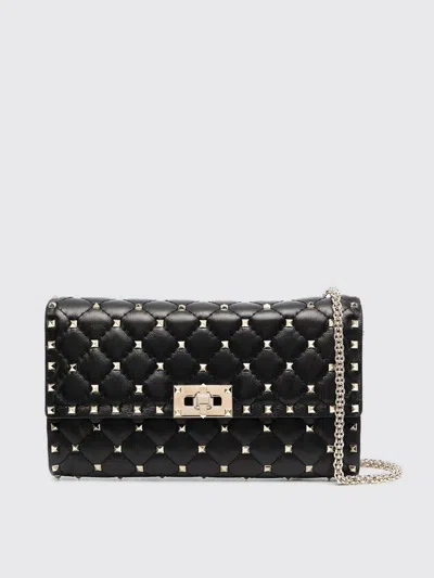 Valentino Garavani Rockstud Spike Shoulder Bag In Black