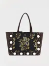 Valentino Embroidery Nellcote Tote Bag In Brown