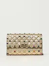 Valentino Rockstud Spike Jewel-embellished Pochette In Brown