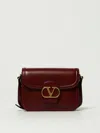 Valentino Womens Brick Ruby 9to5 Small Leather Shoulder Bag In Burgundy