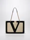 Valentino Large White Chain Tote Bag