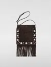 Valentino Fringe Shoulder Bag In Dark