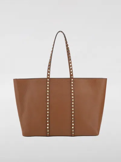 Valentino Garavani Brown Rockstud Tote Bag