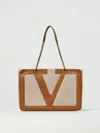 Valentino Beige Fabric Shoulder Bags
