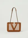 Valentino Beige Fabric Shoulder Bags
