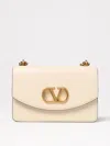 Valentino White Vain Shoulder Bag In Yellow Cream