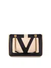 Valentino Superstar Leather Shoulder Bag With Chain Strap In White