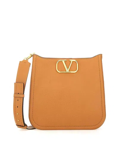 Valentino Garavani Shoulder Bag Vlogo In Beige