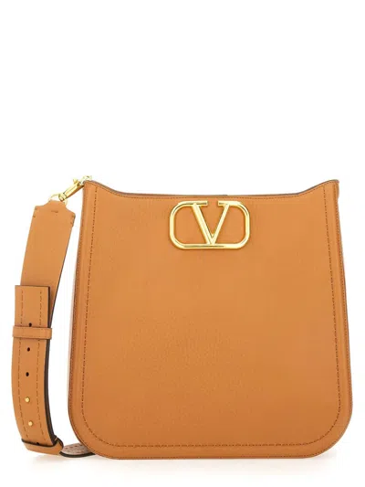 Valentino Garavani Shoulder Bag Vlogo In Beige