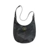 Valentino Garavani Medium Hoboho Bag In Chevron-pattern Nappa In Black