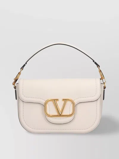 Valentino Garavani Shoulder Bag With Adjustable Strap And Top Handle In Grey