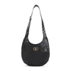 Valentino Hoboho Small Shoulder Bag With Studded Strap In Black
