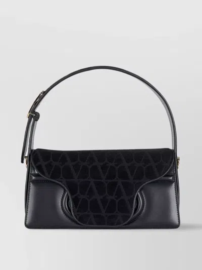Valentino Garavani Shoulder Bags With Adjustable Strap And Gold-tone Hardware In Black