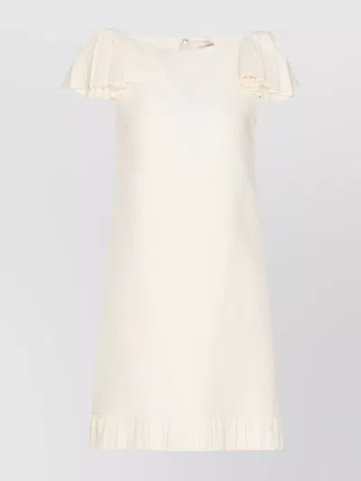 VALENTINO SHOULDER BOW KNEE-LENGTH MINI DRESS