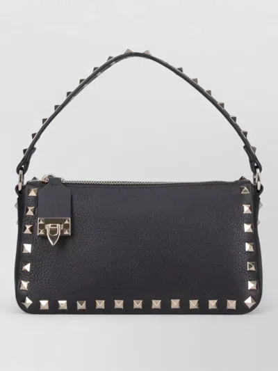 Valentino Garavani Shoulder Clutch Bag Studded Design Handle