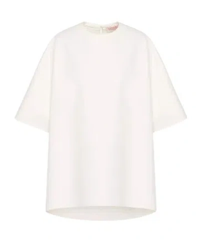 Valentino Shoulder-off Short-sleeved T-shirt In White