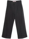 Valentino Garavani Charcoal Wool Pant In Black