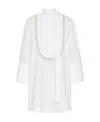 Valentino Side Neck Tie Fastening Blouse In White