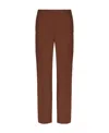 Valentino Side-stripe Straight Leg Trousers In Brown