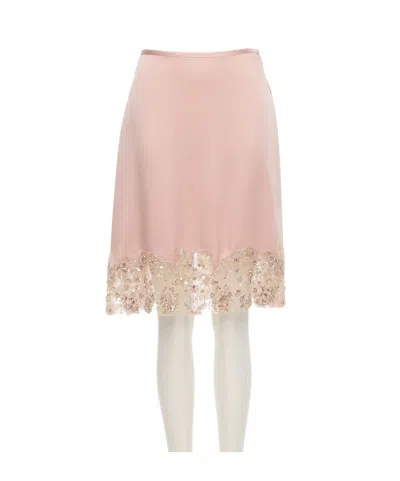 Valentino Side-zip Skirt In Pink