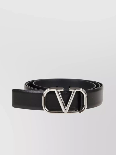 Valentino Garavani Vlogo Signature Buckle Belt In Nero