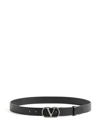 Valentino Garavani Signature Belt H. 30 For Men In Black