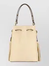 Valentino Ivory Leather Vlogo Signature Bucket Bag In Neutral