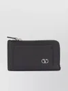 Valentino Signature Cardholder With Antique Palladium Hardware In Black