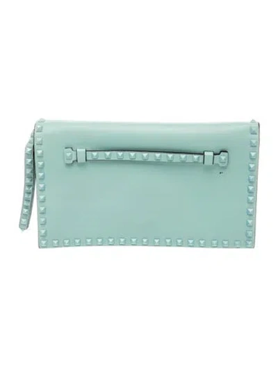 Pre-owned Valentino Garavani Signature Clutch In Green