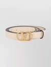 Valentino Signature Leather Belt Gold Buckle