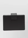 Valentino Signature Leather Card Case With Textured Finish