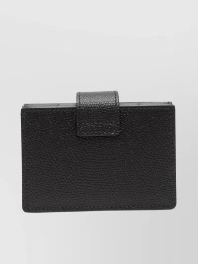 Valentino Garavani Signature Leather Card Case With Textured Finish