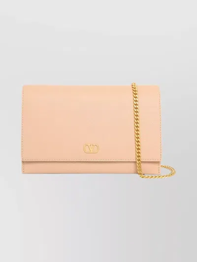 VALENTINO GARAVANI SIGNATURE LEATHER CHAIN WALLET