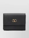 Valentino Signature Leather Trifold Wallet
