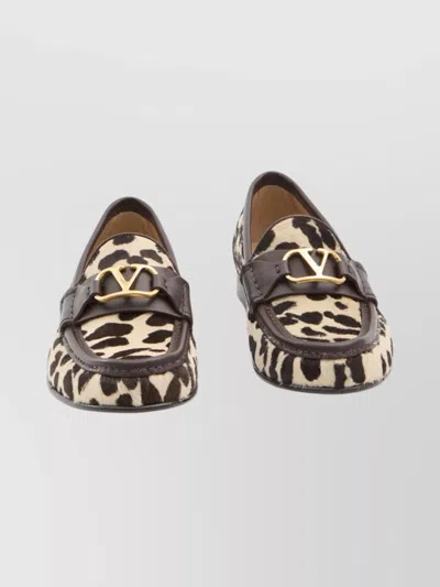 VALENTINO GARAVANI SIGNATURE LOAFERS ANIMALIER PATTERN