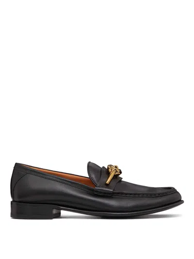 Valentino Garavani Vlogo Gate Loafers In Nero