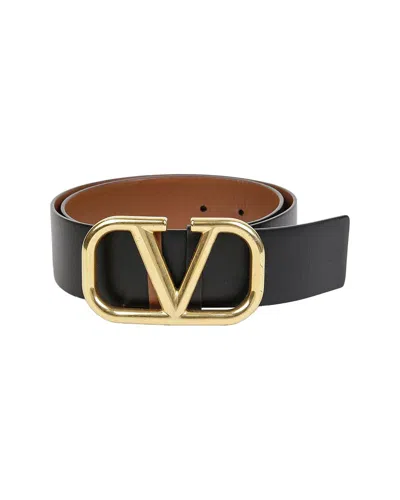Valentino Garavani Valentino Signature Reversible Belt (authentic Pre-loved) In Black