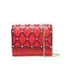 Valentino Signature Rockstud-embellishment Crossbody Bag In Red