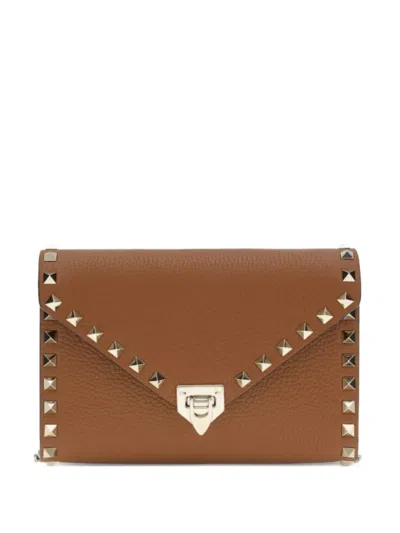 Valentino Garavani Signature Rockstud-embellishment Mini Bag In Brown