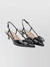 Valentino Vlogo Pointed Toe Slingback Pump In Black