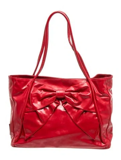Pre-owned Valentino Garavani Signature Tote In Red