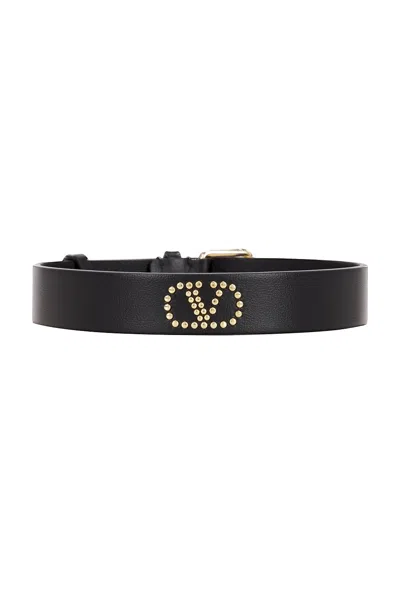 Valentino Garavani Signature V Logo Choker Necklace In Nero